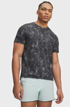 Мужская черная футболка UA Velociti Pro Print SS Черный S Under Armour 6009507-001