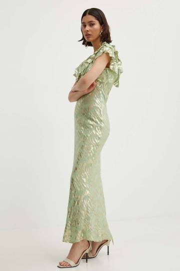 Платье Never Fully Dressed Tilda Dress цвет зелёный maxi расклешённое NFDDR1350 Платье Never Fully Dressed Tilda Dress цвет зелёный maxi расклешённое NFDDR1350
