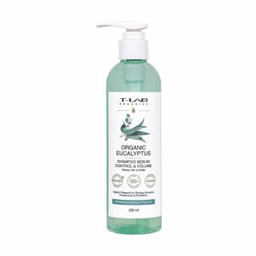 Шампунь T-LAB Professional Organics Organic Eucalyptus Shampoo Sebum Control & Volume для жирных волос и кожи головы, 250 мл Шампунь T-LAB Professional Organics Organic Eucalyptus Shampoo Sebum Control & Volume для жирных волос и кожи головы, 250 мл