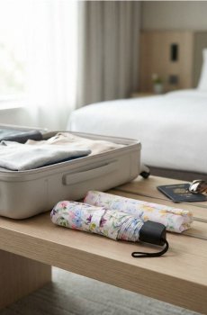 Парасолька з квітковим мотивом - різнобарвний