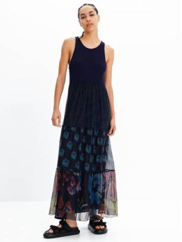 Desigual Повсякденна сукня Dudas 23SWVK90 Cиній Regular Fit Desigual Повсякденна сукня Dudas 23SWVK90 Cиній Regular Fit