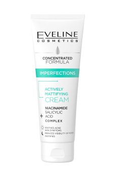 Матирующий крем для лица Eveline Cosmetics Concentrated Formula Active Mattifying Cream с ниацинамидом, 50 мл