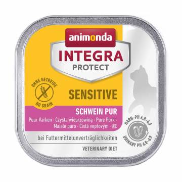 Влажный корм для кошек Animonda Integra Protect Sensitive Pure Pork при пищевой непереносимости, со свининой, 100 г Влажный корм для кошек Animonda Integra Protect Sensitive Pure Pork при пищевой непереносимости, со свининой, 100 г