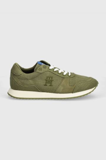 Кроссовки Tommy Hilfiger RUNNER EVO SUMMER TEXTILE цвет зелёный FM0FM05055 Кроссовки Tommy Hilfiger RUNNER EVO SUMMER TEXTILE цвет зелёный FM0FM05055