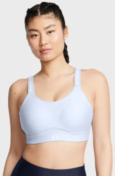 Женский голубой топ UA Infinity High 2.0 Bra Голубой XL (D-DD) Under Armour 1384112-465
