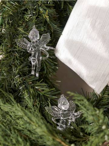 Різдвяні прикраси, 2 шт - clear