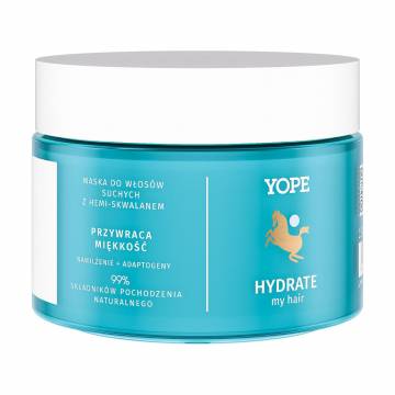 Маска Yope Hydrate My Hair для сухих волос, с гемискваланом, 250 мл Маска Yope Hydrate My Hair для сухих волос, с гемискваланом, 250 мл