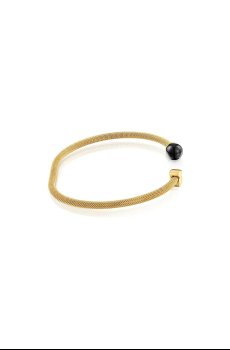 Позолоченный браслет с ониксом Tous ICON MESH