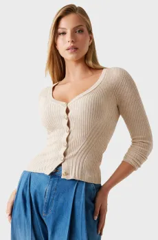 Женский бежевый кардиган Бежевый XS-S Guess W5BR16.Z3OW2;H142