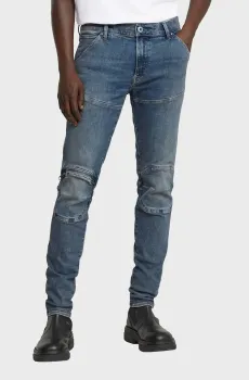 Мужские синие джинсы 5620 3D Zip Knee Skinny Синий 30-32 G-Star RAW D01252,D634