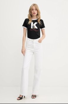 Хлопковая футболка Karl Lagerfeld KL X DISNEY