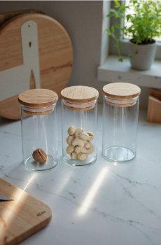 Набір контейнерів для зберігання продуктів з кришками 3 pack - clear