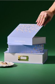 Коробка для зберігання з квітами - різнобарвний