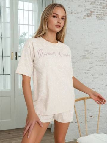 Піжамний комплект із двох предметів - нюдовий