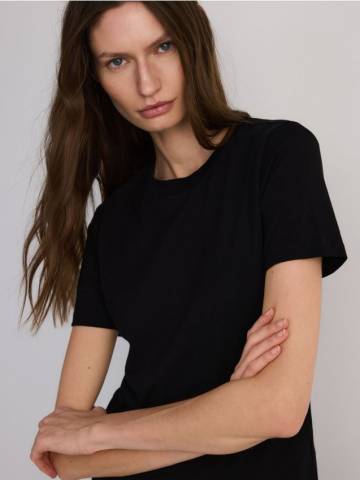 Reserved - LADIES` T-SHIRT - чорний - 951ED-99X Reserved - LADIES` T-SHIRT - чорний - 951ED-99X