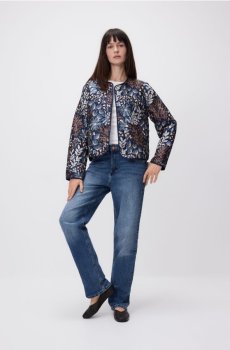 Reserved - Куртка з візерунком - темно-синій - 521IA-59X