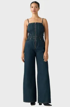 Женский темно-синий джинсовый комбинезон Синий S Levi’s® 0088T;0002