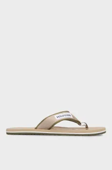 Мужские бежевые вьетнамки PATCH HILFIGER BEACH SANDAL Бежевый 41 Tommy Hilfiger FM0FM05024