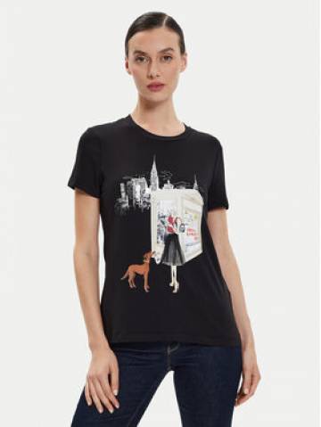DKNY Футболка P4EHTWNA Чорний Regular Fit DKNY Футболка P4EHTWNA Чорний Regular Fit
