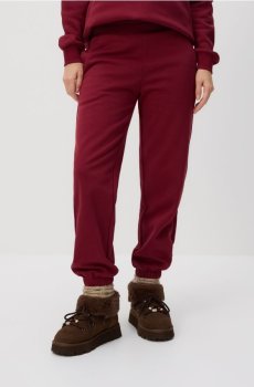 Reserved - Трикотажні штани з високим вмістом бавовни - буряковий - 629GA-83X