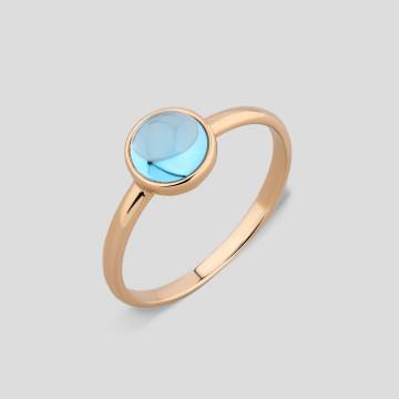 Золотое кольцо Minimal к480-ч-blue-17 17 Золотое кольцо Minimal к480-ч-blue-17 17