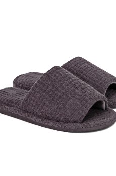 Мужские домашние тапочки Twins HS-VL махровые, графит, размер 40-41 (27 см)