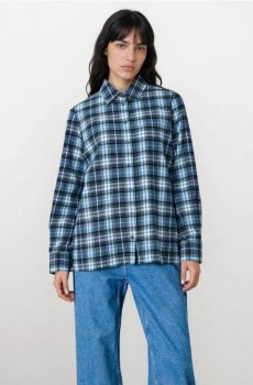 Фланелева сорочка в клітинку - різнобарвний