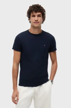 Мужская темно-синяя футболка CORE STRETCH SLIM Синий S Tommy Hilfiger MW0MW27539