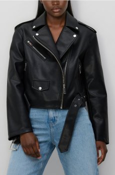 Reserved - Куртка зі штучної шкіри - чорний - 445IA-99X