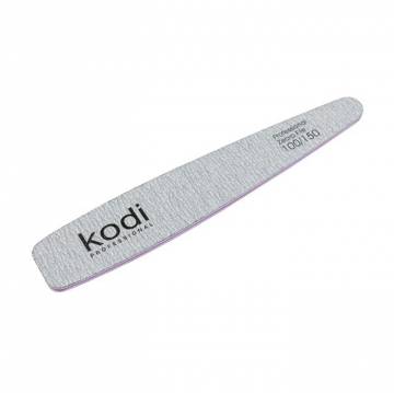 Пилка для ногтей Kodi Professional 100/150 грит конусная, серая, 178*32*4 мм Пилка для ногтей Kodi Professional 100/150 грит конусная, серая, 178*32*4 мм