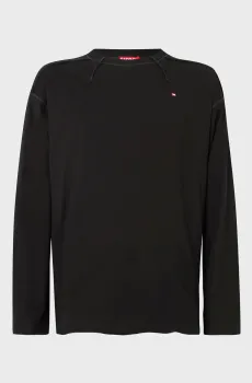 Мужской черный лонгслив MAGLIETTA Черный L Diesel A19464 0NIAX