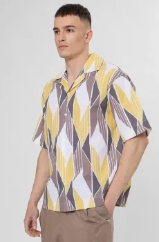Мужская рубашка с узором Разноцветный S HUGO 50560606;985