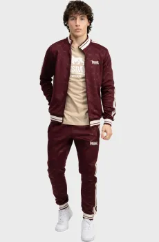 Мужской бордовый спортивный костюм с узором (кофта, брюки) ASHWELL Бордовый L Lonsdale 117277