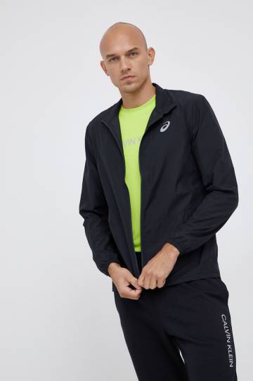 Куртка для бега Asics цвет чёрный переходная Куртка для бега Asics цвет чёрный переходная