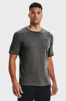 Мужская серая футболка SPORTSTYLE LEFT CHEST SS Серый S Under Armour 1326799-019
