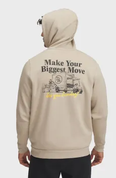 Мужское бежевое худи UA Icon Moving Day HD Бежевый M Under Armour 1389872-299