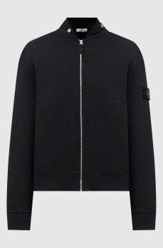 Черная спортивная куртка с логотипом