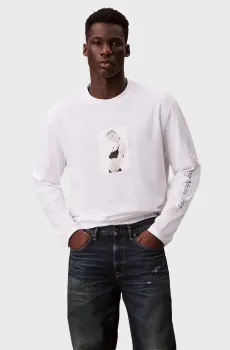 Мужской белый лонгслив CLASSIC KATE Белый XL Calvin Klein LV040408MF