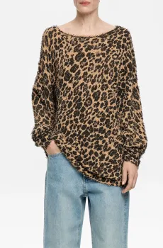 Женский бежевый свитер с узором Бежевый M Bimba Y Lola 251BR7205.10201