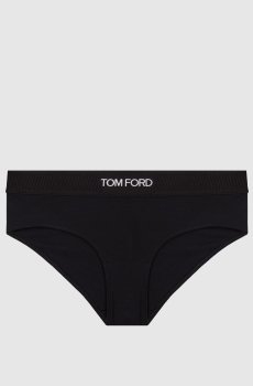 Черные трусики с логотипом