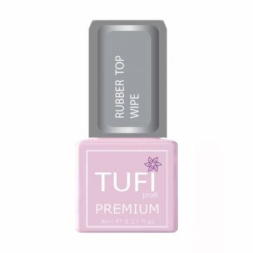 Каучуковый топ для гель-лака Tufi Profi Premium Rubber Top Wipe с липким слоем, 8 мл Каучуковый топ для гель-лака Tufi Profi Premium Rubber Top Wipe с липким слоем, 8 мл