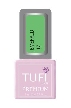 Уценка! Гель-лак для ногтей Tufi Profi Premium Emerald 17 Майская трава, 8 мл