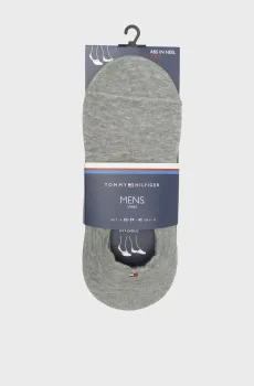 Мужские серые следы (2 пары) TH MEN FOOTIE Серый 43-46 Tommy Hilfiger 382024001