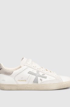 Кожаные кроссовки Stevend цвета айвори