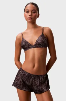 Женские коричневые шорты с узором TAPSHORT Коричневый S Calvin Klein LV00QF8395