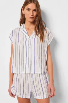 Женская белая рубашка в полоску CANO Белый M Etam 6539434