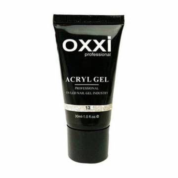 Акрил-гель для ногтей Oxxi Professional Acryl Gel 13 Светлый кремовый микроблеск, 30 мл Акрил-гель для ногтей Oxxi Professional Acryl Gel 13 Светлый кремовый микроблеск, 30 мл