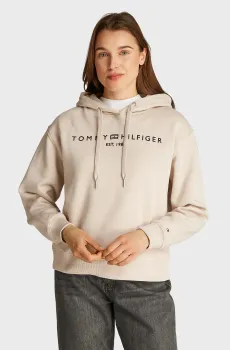 Женское бежевое худи MDRN REG CORP LOGO Бежевый XS Tommy Hilfiger WW0WW43598