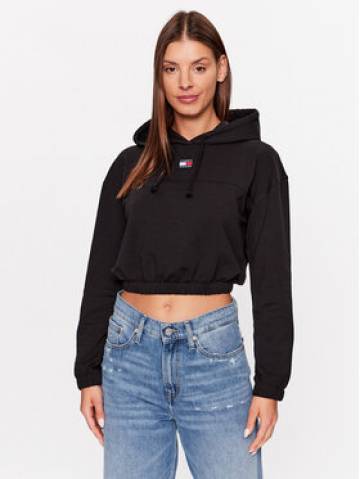 Tommy Jeans Світшот Elasticated Badge DW0DW16135 Чорний Relaxed Fit Tommy Jeans Світшот Elasticated Badge DW0DW16135 Чорний Relaxed Fit