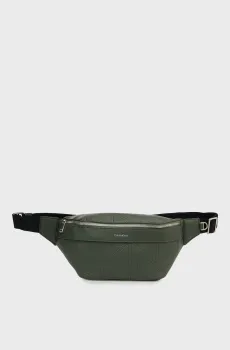 Мужская оливковая  поясная сумка XL EMBLEM AOP Оливковый ONESIZE Calvin Klein LV04D3332G